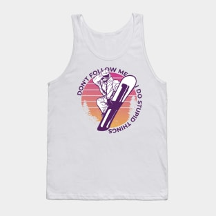 Snowboard Stunt Daredevil Tank Top